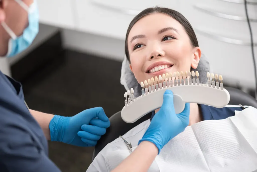 Patient experiencing Laser Teeth Whitening while wearing protective eyewear Hemel-Hempstead